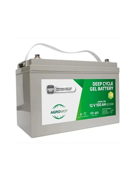 Agromot 12V 100Ah Deep Cycle Nano Karbon 20HR Jel Akü - 2
