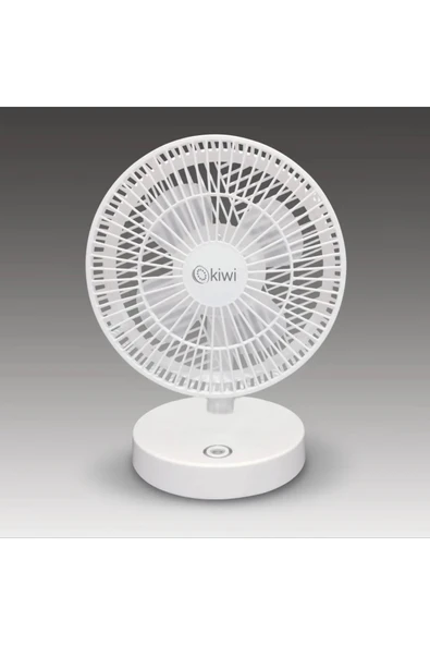 Kfan-7607 Şarjlı Beyaz Ayarlanılabilir Mini Fan Masa Üstü Vantilatörü Usb Soğutucu Sessiz El Fanı