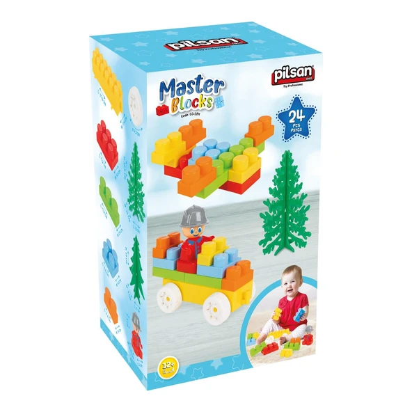 PİLSAN MASTER BLOKLAR AKSESUARLI 24 PARÇA