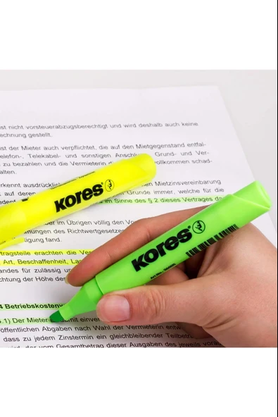 KORES FOSFORLU KALEM HIGH LINER PLUS YEŞİL - 2