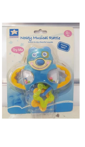 EARLY STAR NOSEY MUSICAL RATTLE PİLLİ