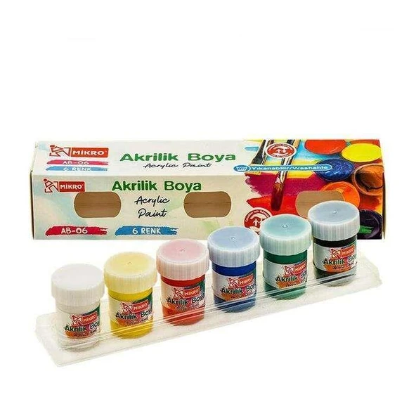 MİKRO AKRİLİK BOYA 6 RENK AB-06