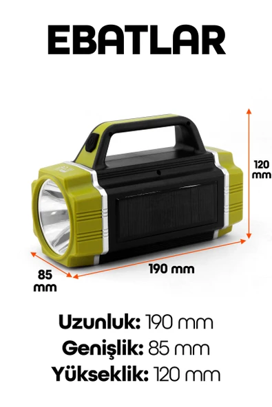 Solarlı El Feneri 6 MODLU Şarjlı Güneş Enerjili 31 COB LED Kamp Lambası Işığı Powerbank TYPE-C 8207 - 5