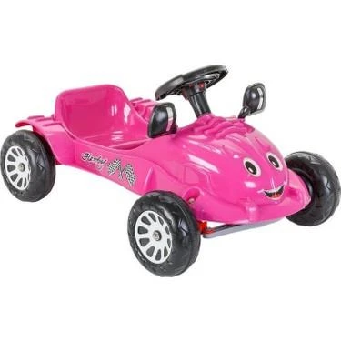 PİLSAN HERBY PEDALLI ARABA (METALİK PEMBE) - 1