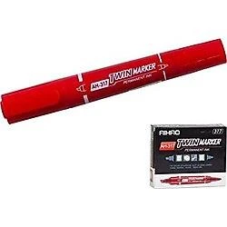 AIHAO MARKER KALEM TWIN KIRMIZI 12 ADET - 2