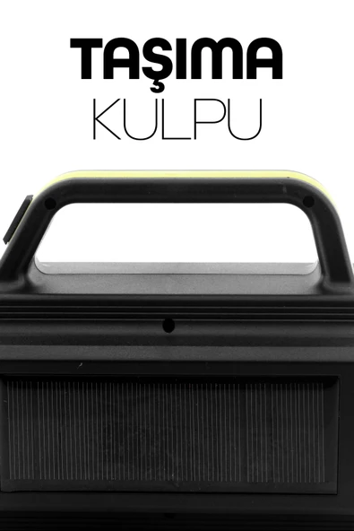 Solarlı El Feneri 6 MODLU Şarjlı Güneş Enerjili 31 COB LED Kamp Lambası Işığı Powerbank TYPE-C 8207 - 7