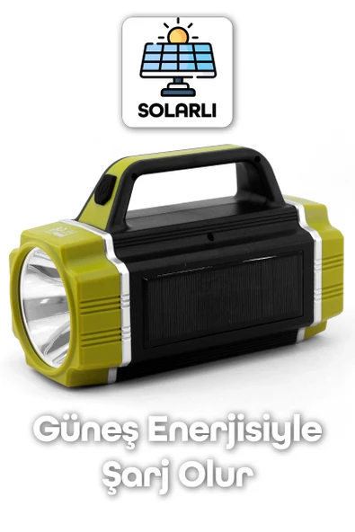 Solarlı El Feneri 6 MODLU Şarjlı Güneş Enerjili 31 COB LED Kamp Lambası Işığı Powerbank TYPE-C 8207 - 2