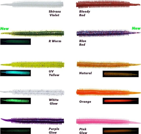 Fujın Yummy Sandworm 7Cm Lrf Silikonu (538462639) Pınk Glow ürün görseli