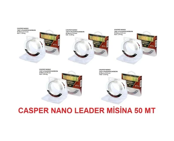 Captain Casper Nano Fluorocarbon 016 Mm 50 Mt Leader Misina