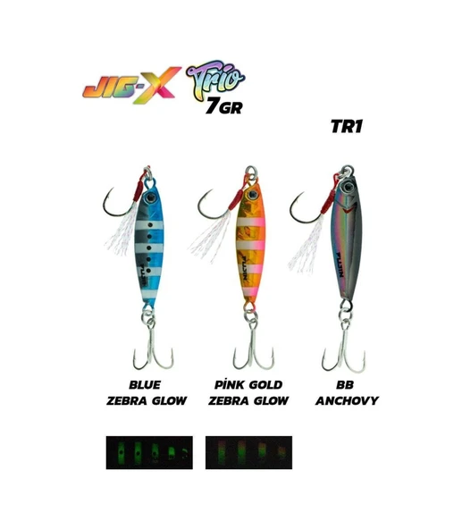 Fujin Jig-x Trio 3'lü Micro Jig 7 Gr. Tr1 1 No 7gr ürün görseli