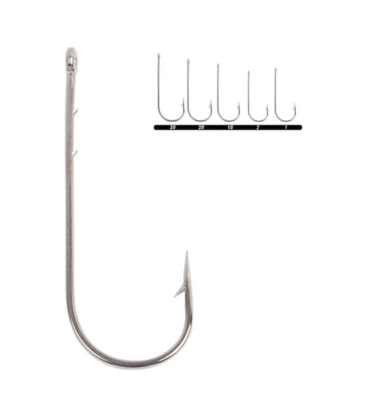 Youvella 1270 Uzun Delikli Lüfer İğnesi Nikel 100'lü Kutu No : 1/0 - Resim 3