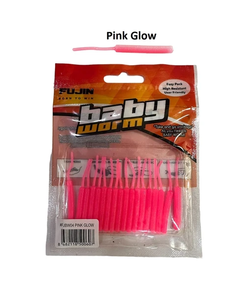 Fujin Baby Worm 5.2cm Floating Lrf Silikonu 18 Adet Pink Glow Pink Glow ürün görseli