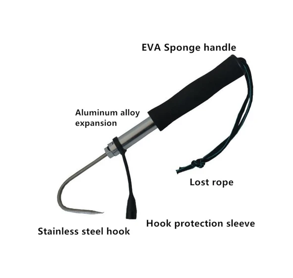 MSO Olta Balıkçılık Alüminyum & Paslanmaz Çelik Teleskopik Kakıç 90 CM - Resim 6