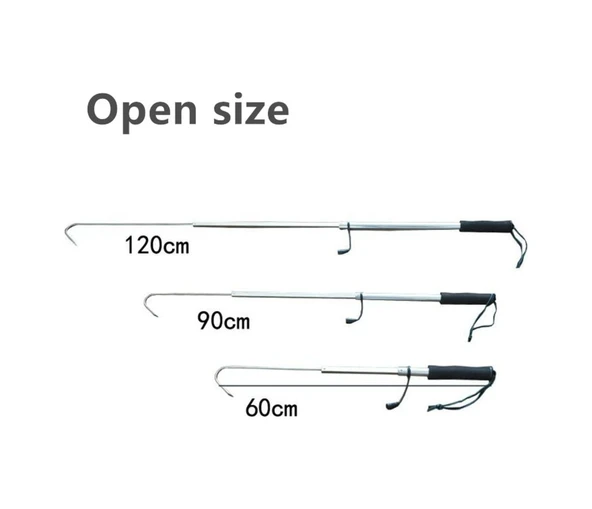 MSO Olta Balıkçılık Alüminyum & Paslanmaz Çelik Teleskopik Kakıç 90 CM - Resim 3