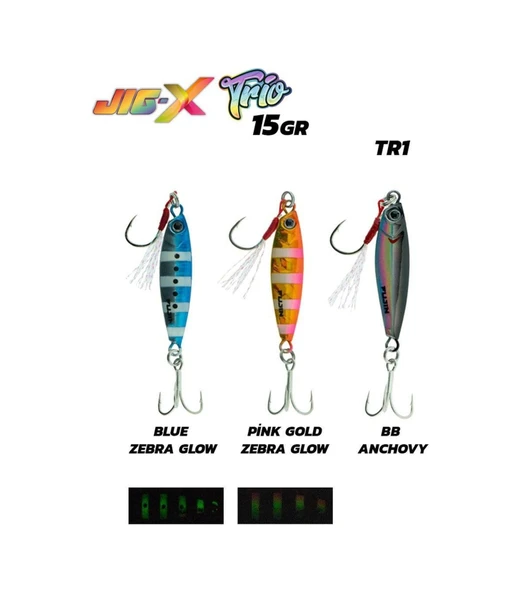 Fujin Jig-x Trio 3'lü Micro Jig 15 Gr. Tr1 15 Gr ürün görseli