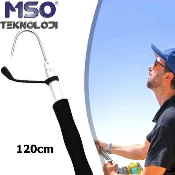MSO Olta Balıkçılık Alüminyum & Paslanmaz Çelik Teleskopik Kakıç 120 CM