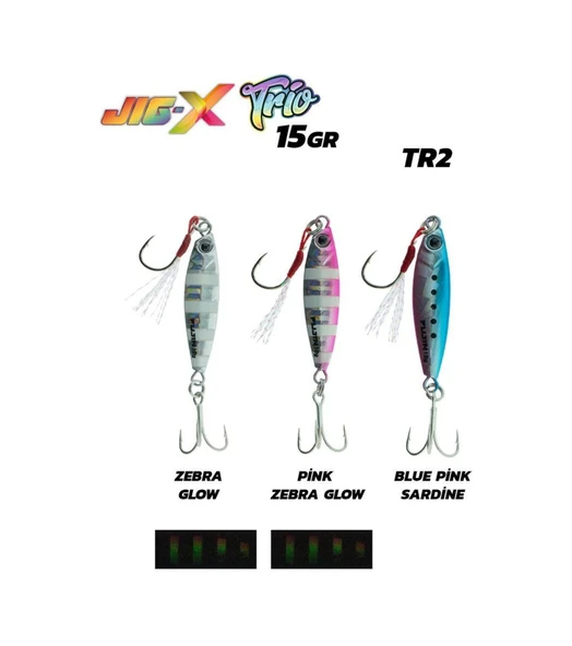 Fujin Jig-x Trio 3'lü Micro Jig 15 Gr. Tr2 15Gr