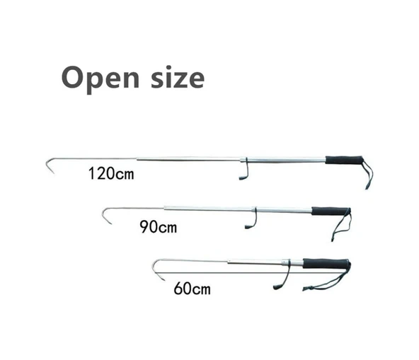 MSO Olta Balıkçılık Alüminyum & Paslanmaz Çelik Teleskopik Kakıç 120 CM - 2