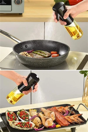 Çok Amaçlı Cam Şişe Püskürtmeli Dağıtıcı Spreyli Yağdanlık Limonluk Sirke Sosluk Cam Şişe - Resim 4