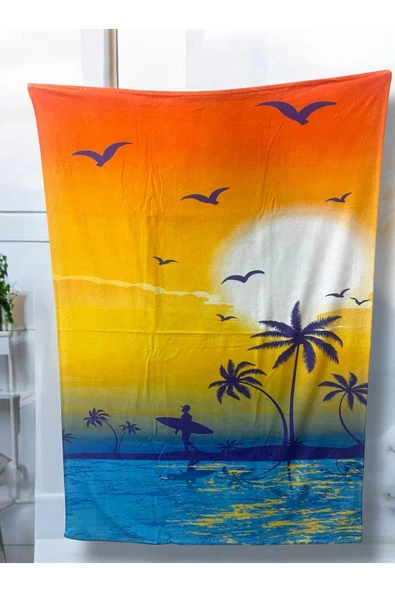 MYSOFTHOME Mysoft Home Plaj Havlusu Baskılı 100x150 Ölçü - 9