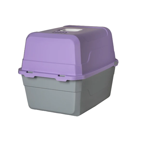 Periboia Mikopet Deluxe Mor Kapalı Kedi Tuvaleti - 3