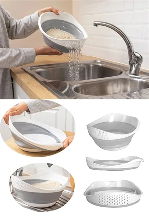 Trade Bazaar Katlanır Pirinç Süzgeci Akordiyon Katlanabilir Süzgeç ürün görseli