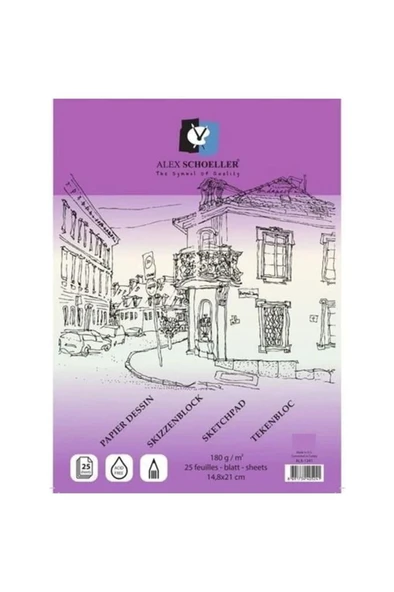 Alex Schoeller Eskiz Blok Defter Spiralli 180gr A3 25yp ürün görseli