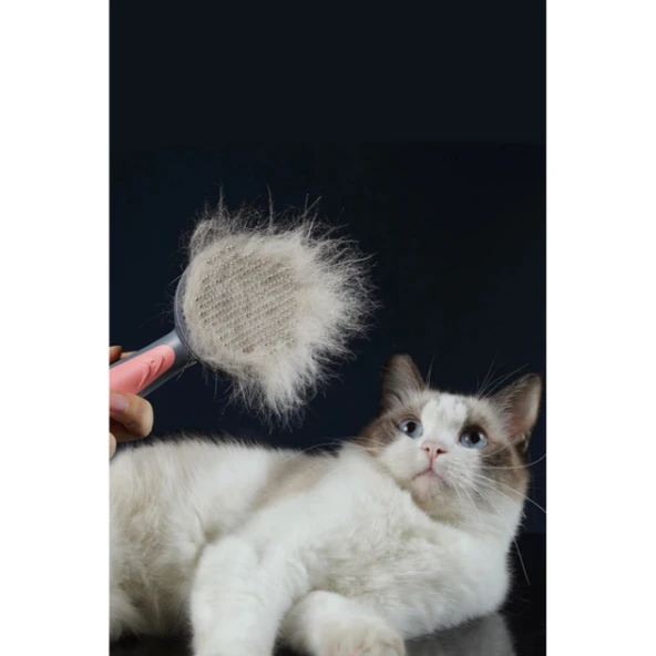 Periboia Otomatik Tuşlu Kendini Temizleyen Kedi Köpek Tarağı - 4