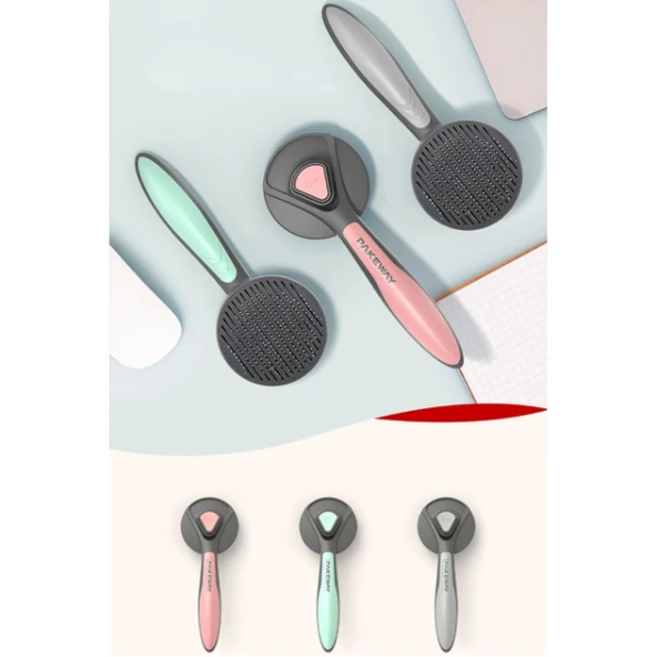 Periboia Otomatik Tuşlu Kendini Temizleyen Kedi Köpek Tarağı