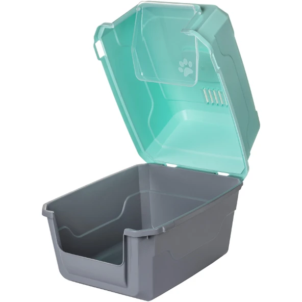 Periboia Mikopet Deluxe Yeşil Kapalı Kedi Tuvaleti - 2