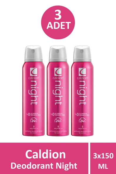 Caldion Deodorant Night Kadın 150 ml 3 Adet