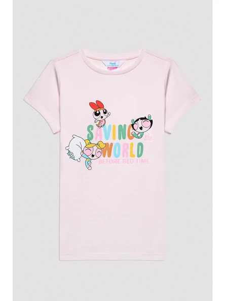 Powerpuff Girs Kız Çocuk Kısa Kollu Pijama Takımı - 2