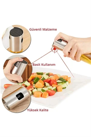 Çok Amaçlı Cam Şişe Püskürtmeli Dağıtıcı Spreyli Yağdanlık Limonluk Sirke Sosluk Şişe - Resim 3