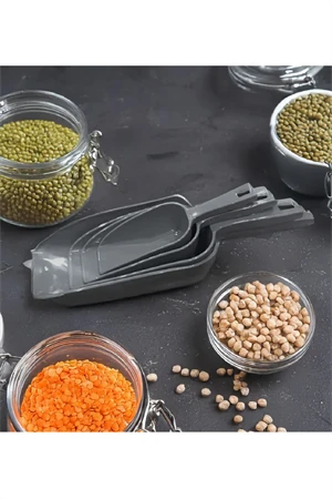 Trade Bazaar 4'lü Set Un, Şeker, Erzak, Bakliyat, Deterjan Vb. Ölçü Küreği ürün görseli