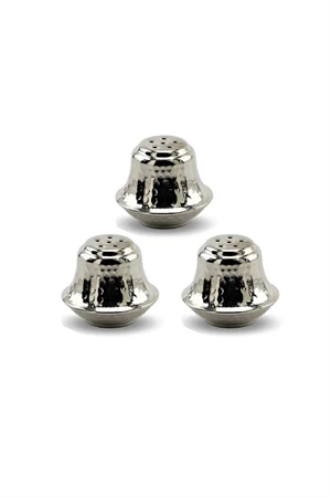 Gaziantep El İşçiliği Gümüş Kaplama Bakır Tuzluk 3'lü Set ürün görseli