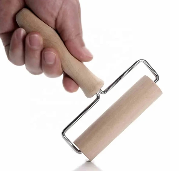 Ahşap Saplı Rulo Merdane, Oklava, Ahşap Spatula, Pürüzsüz Oklava Pizza Börek Açma - 2