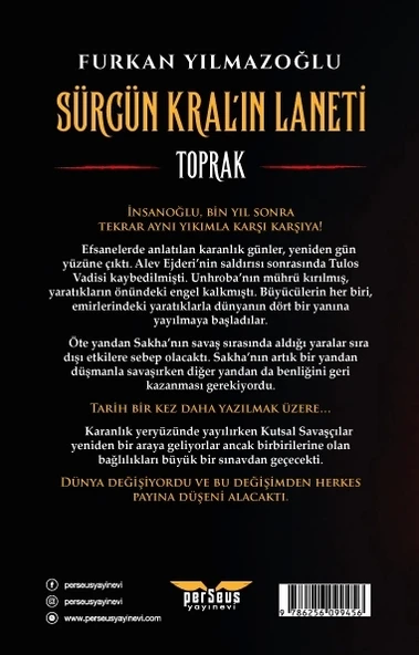 Sürgün Kralın Laneti- Toprak -Furkan Yılmazoğlu- Perseus Yayınevi - Resim 2
