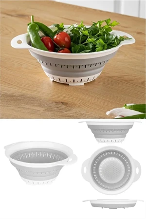 Trade Bazaar Katlanır Süzgeç, Çok Amaçlı Süzgeç, Akordiyon Süzgeç, Yuvarlak Pratik Süzgeç ürün görseli