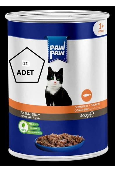 (KLASSMAMA)joleli Somonlu Kedi Konserve 400gr 12'li - 1