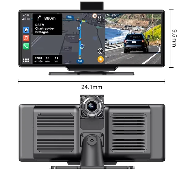 MPIA CP10  256GB Carplay Apple Android Uyumlu 10.2 İnç Büyük Ekran Tak Çalıştır 4K Ön/Arka Çift Kameralı Araç Ekranı - 7
