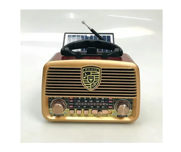 Powerdex RX-BT1110S Retro Radyo Solar Enerjili, Bluetooth, Usb, Fm/am/sw Kahverengi - 2