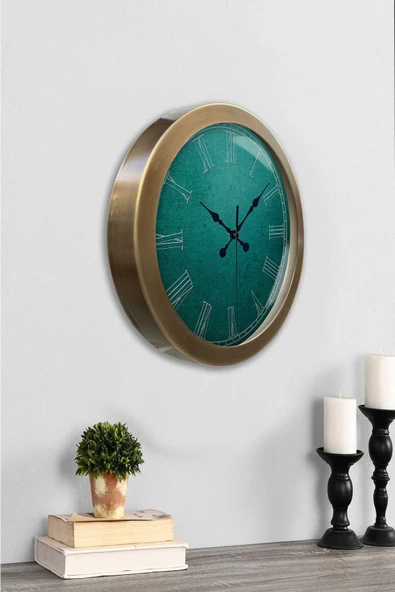Kasva Concept Hediyelik 36 Cm Eskitme Metal Sezgi Duvar Saati
