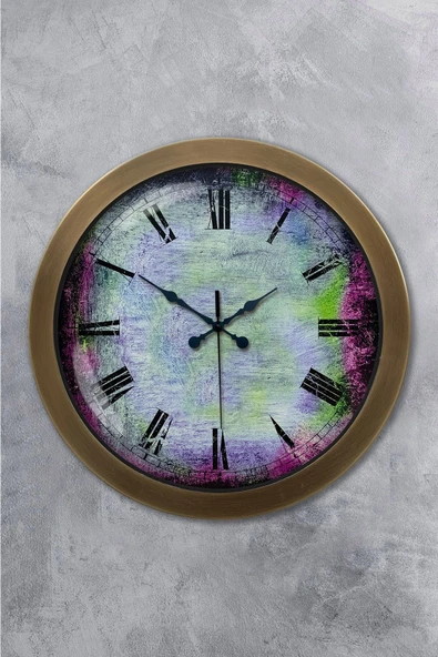 Kasva Concept Eskitme Metal Sanatsal Duvar Saati 36 cm