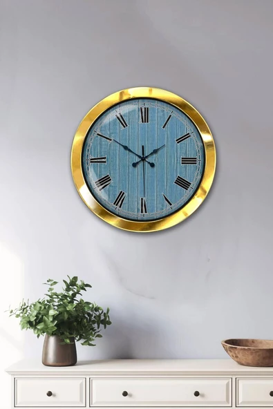 Kasva Concept Hediyelik 36 Cm Gold Metal Milano 2 Duvar Saati