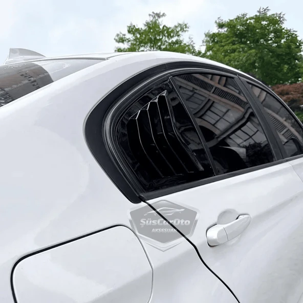 Bmw 3 Serisi F30 2012-2018 Uyumlu Kelebek Cam Izgarası Kelebek Cam Vizörü İthal Havalandırma Sağ Sol Takım Parlak Siyah 1.Sınıf - 8