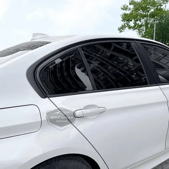 Bmw 3 Serisi F30 2012-2018 Uyumlu Kelebek Cam Izgarası Kelebek Cam Vizörü İthal Havalandırma Sağ Sol Takım Parlak Siyah 1.Sınıf - 3