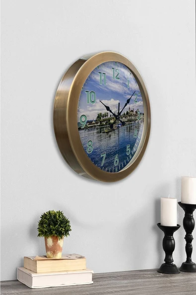 Kasva Concept 36 Cm Eskitme Metal Lefkoşa Duvar Saati
