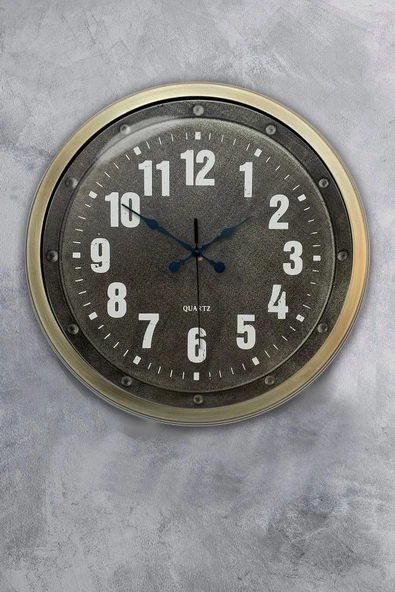 Kasva Concept 40 cm Eskitme Metal Metal Duvar Saati