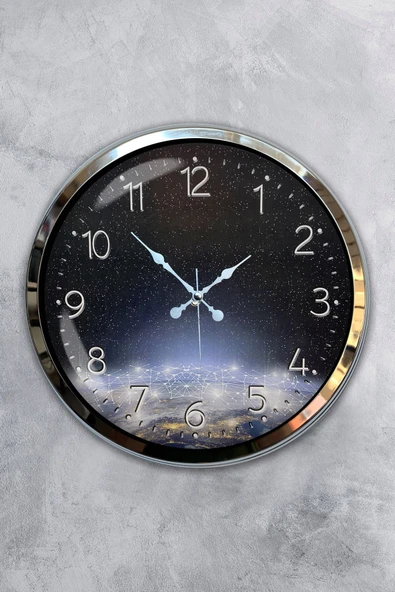 Kasva Concept 40 Cm Krom Metal Çilek Mutfak Duvar Saati