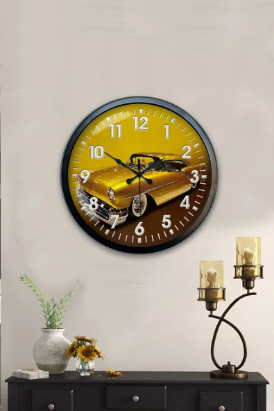 Kasva Concept 40 Cm Siyah Metal Berber Duvar Saati